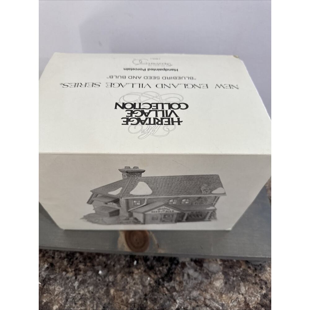 1992 Dept. 56 New England Village Heritage Coll. BLUEBIRD SEED & BULB Light/Box - Picture 13 of 15